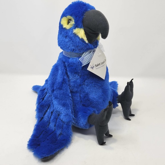 Wild Republic Hyacinth Macaw Blue Parrot Bird Plush 12" Stuffed Animal Soft Toy - Picture 1 of 7